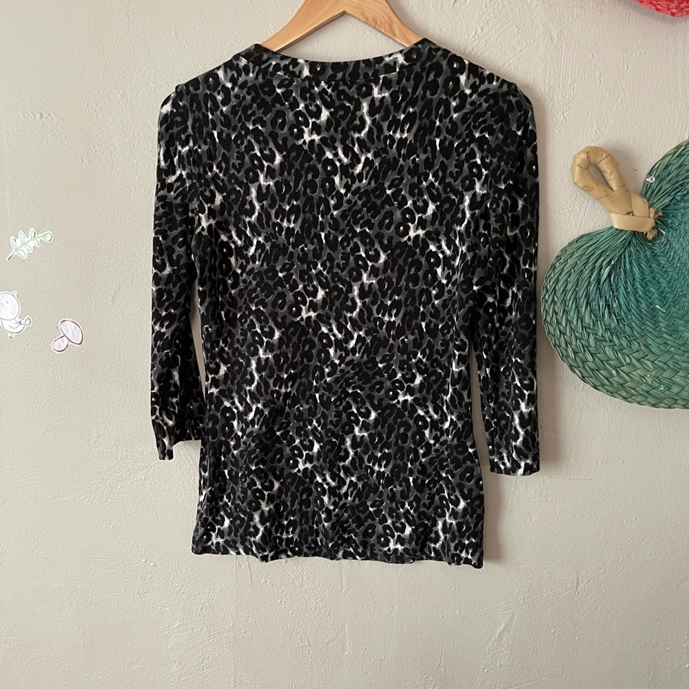 ST. JOHN BLACK AND WHITE ELEGANT BLOUSE - Picture 5 of 5